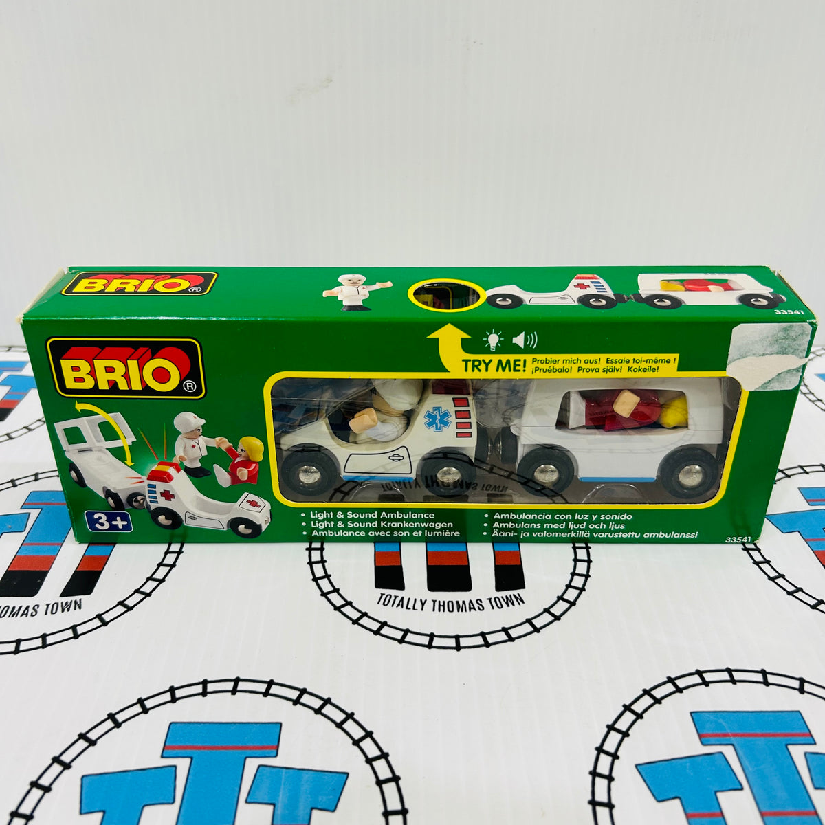 BRIO 33551 Light & Sound Ambulance Wooden - New – Totally Thomas Town