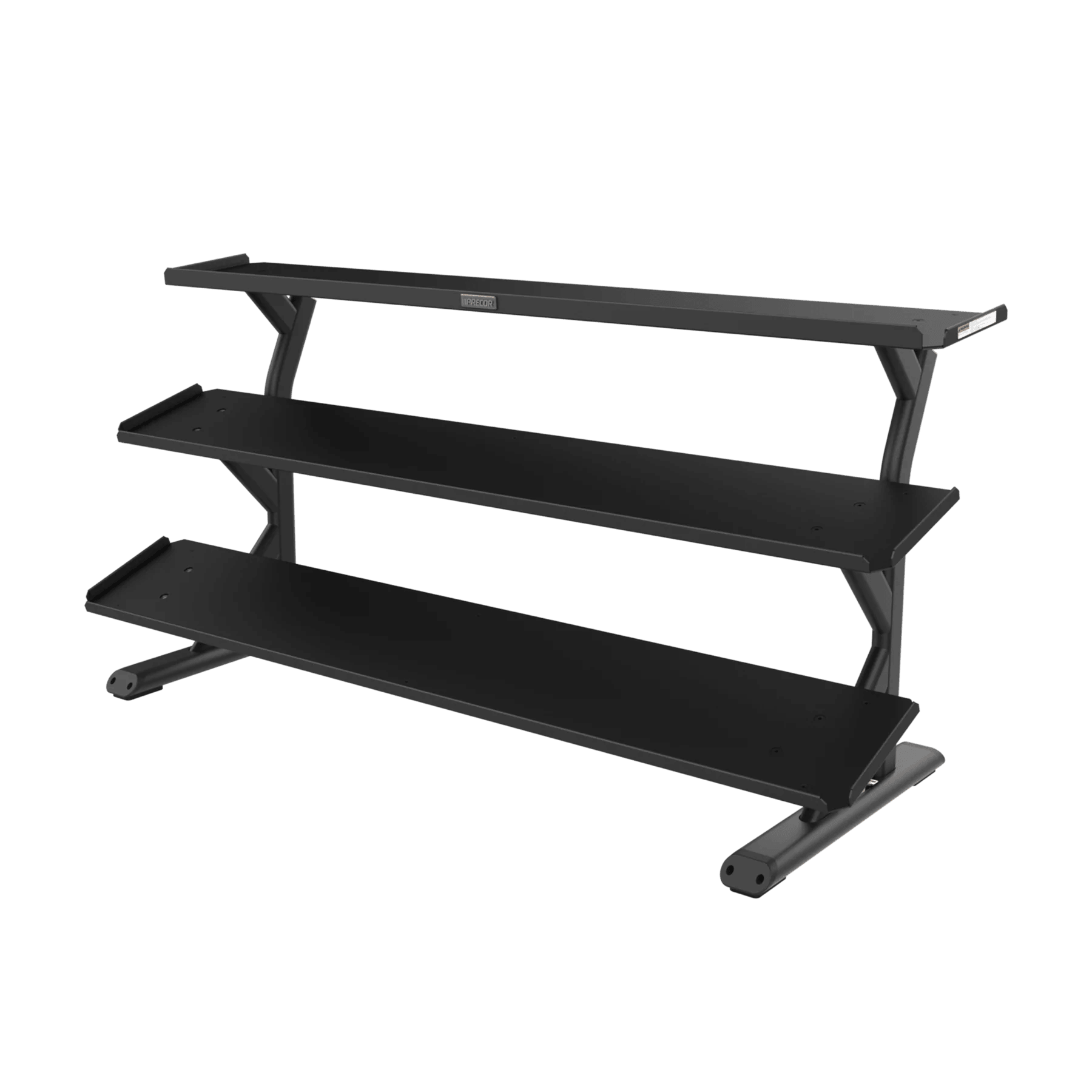 Precor Vitality Series 3-Tier, 15-Pair, Flat Tray Dumbbell Rack
