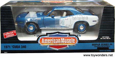 ERTL - Plymouth 'Cuda (1971, 1:18, Blue) 29027 - Toy Wonders, Inc.