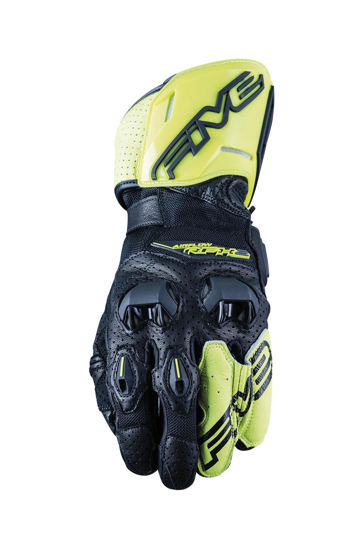FIVE GLOVES - RFX2 AIRFLOW - BLACK/FLUO YELLOW – trackaddix