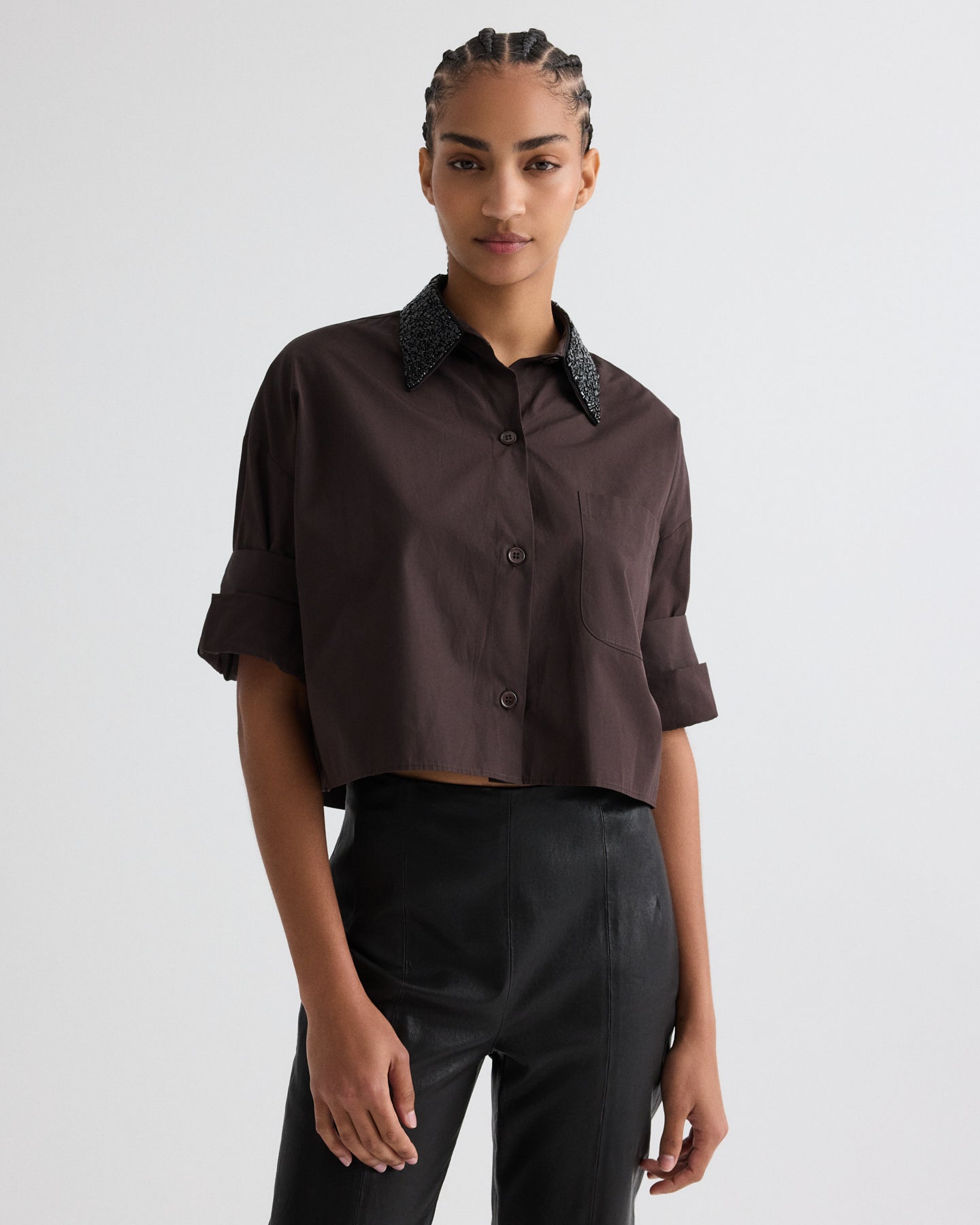 After dark Next Ex Shirt with Crystal Collar in Super Compact
