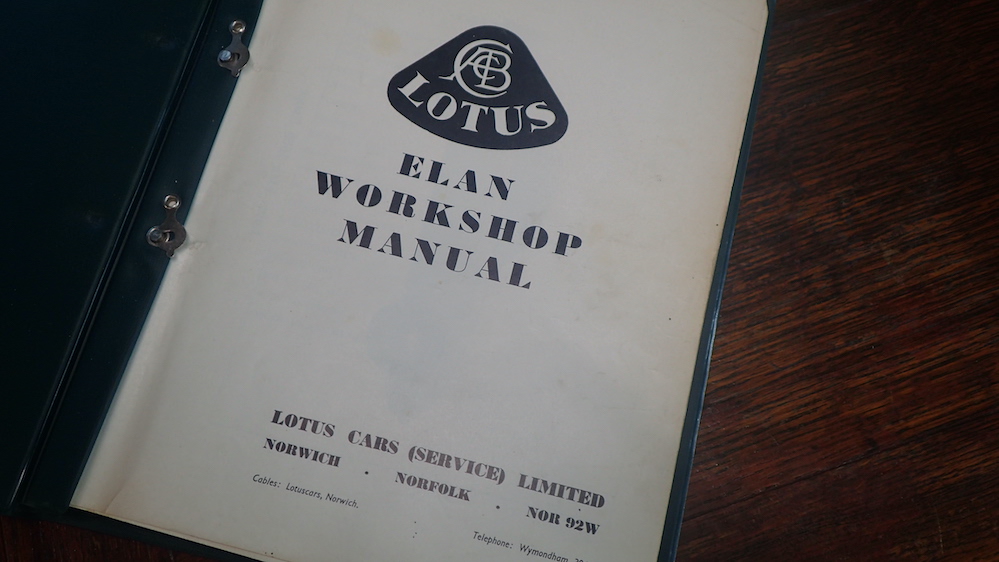 LOTUS ELAN 1600 orig 1960s WORKSHOP MANUAL 英語版 全182ページ 極上