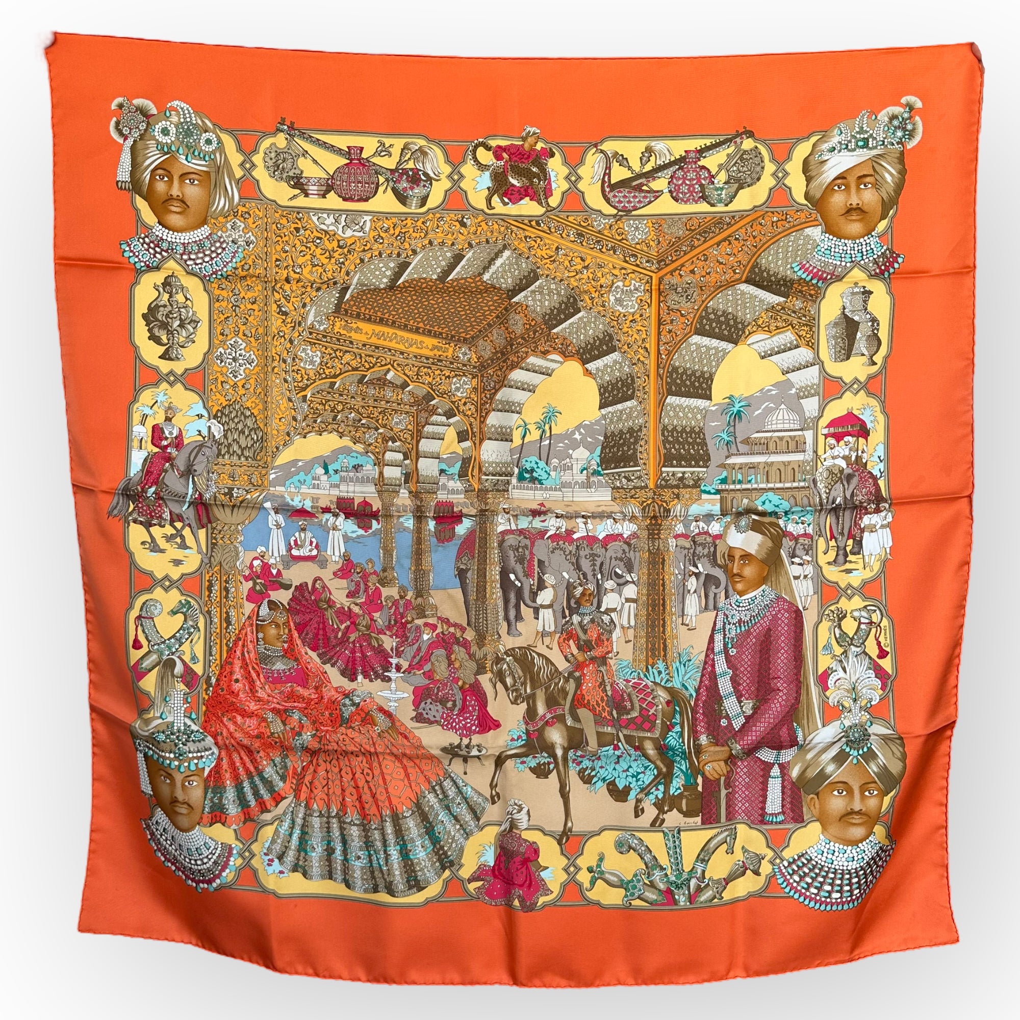 SPLENDOR OF THE MAHARAJAS - HERMES SCARF 1996 - VERY RARE