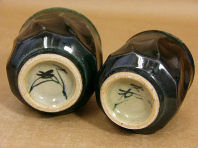 関沢武窯 鉄釉夫婦湯呑 益子焼 【器道楽】