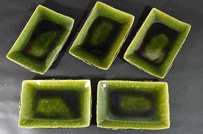 森脇文直作 織部皿 5枚 【器道楽】