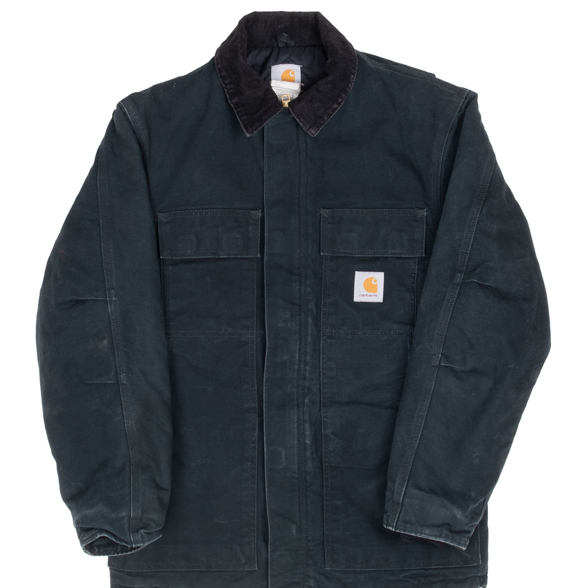 VINTAGE CARHARTT TRADITIONAL ARCTIC QUILT JACKET C03BLK 2000S SIZE 36