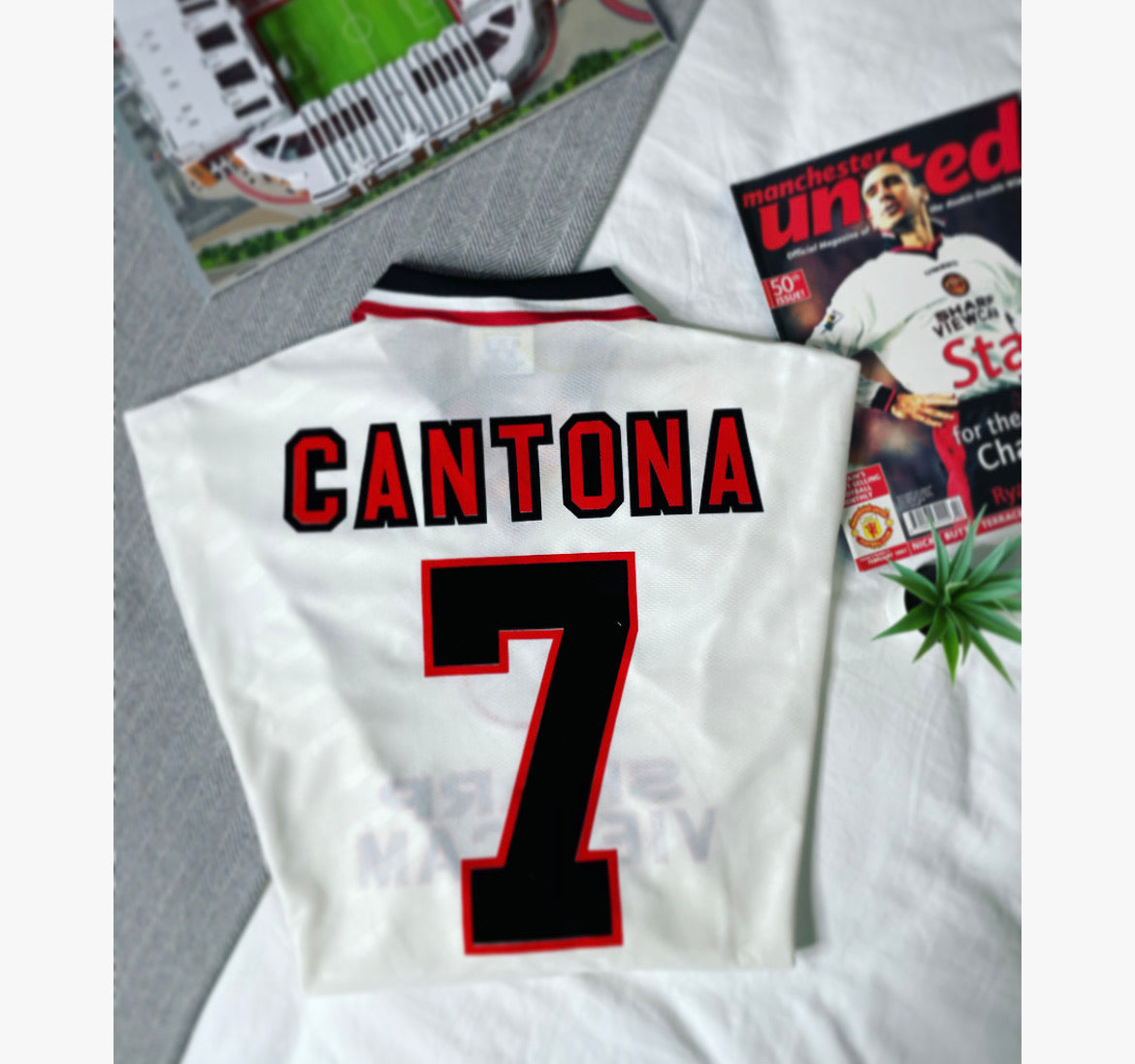 1996-97 Manchester United Away Shirt Cantona #7 | Very Good | XXL