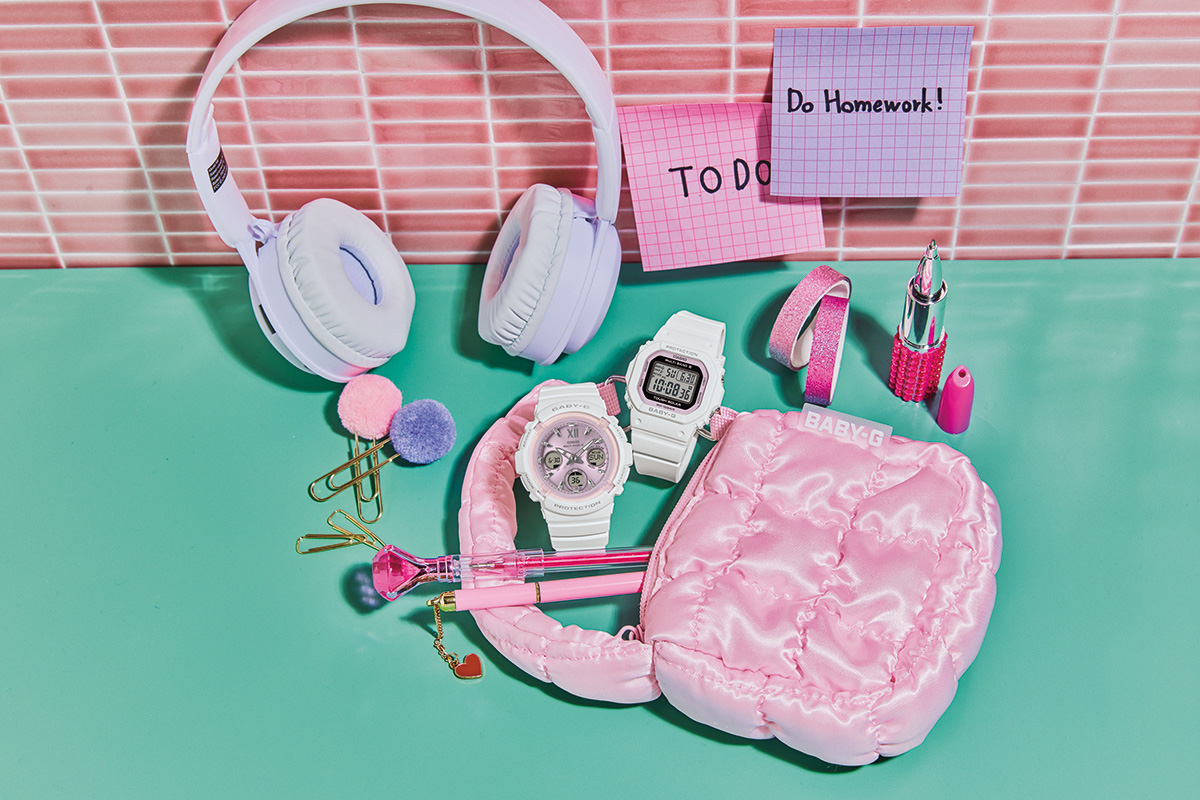 特製ポーチもかわいい！ カシオより新作「BABY-G Spring Package」が