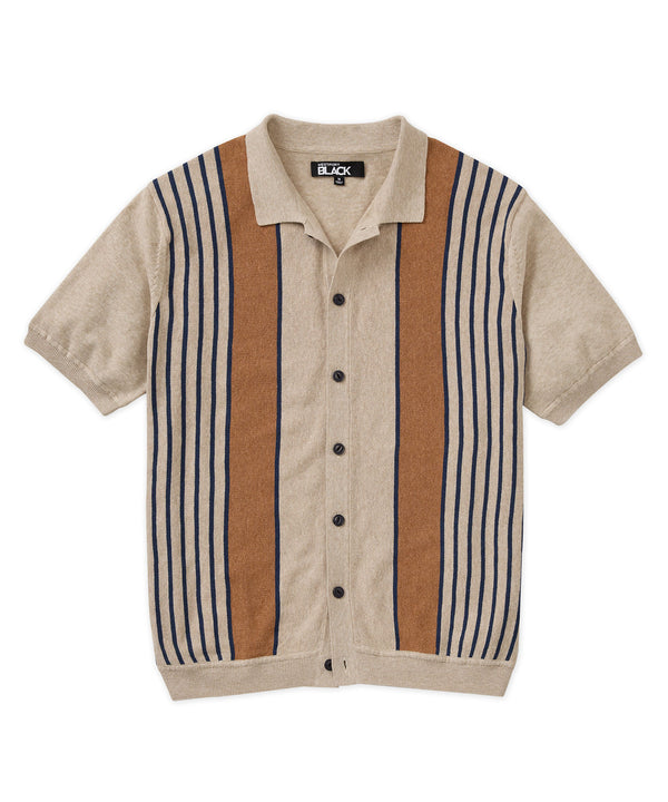 Men's Big & Tall Westport Black Button Front Polo Shirt | Westport