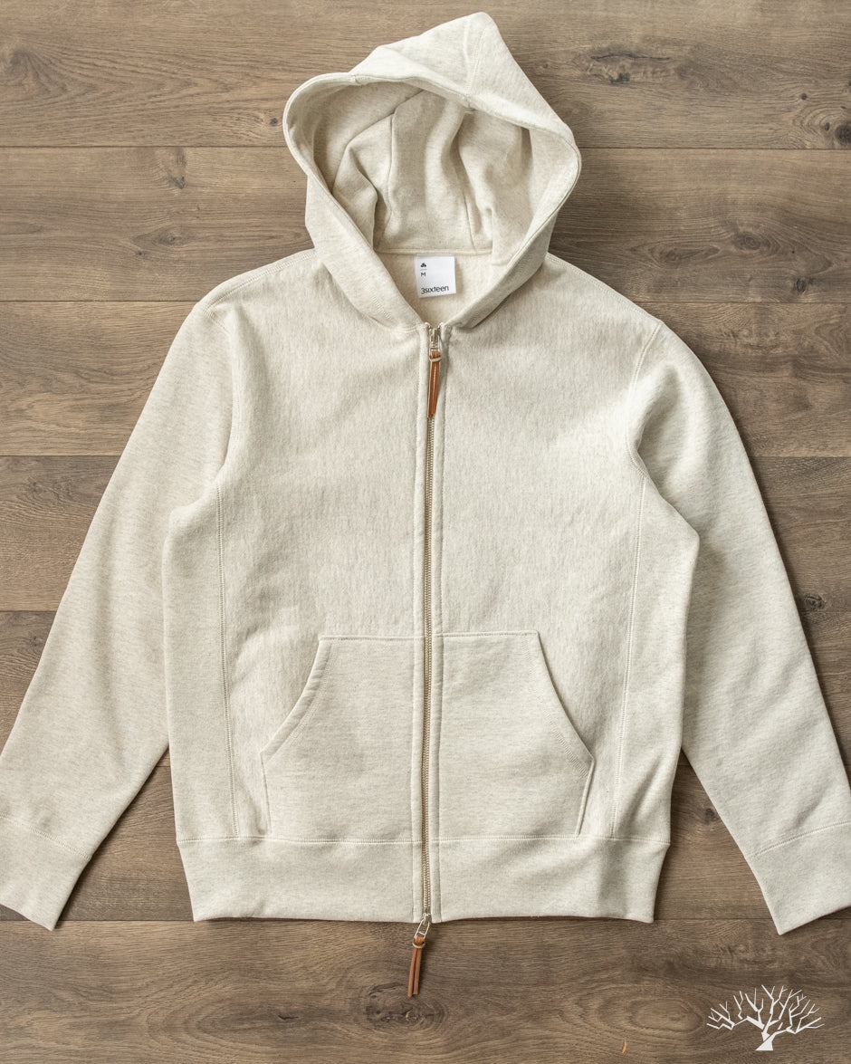 3sixteen - Heavyweight Zip Hoody - Oatmeal – Withered Fig