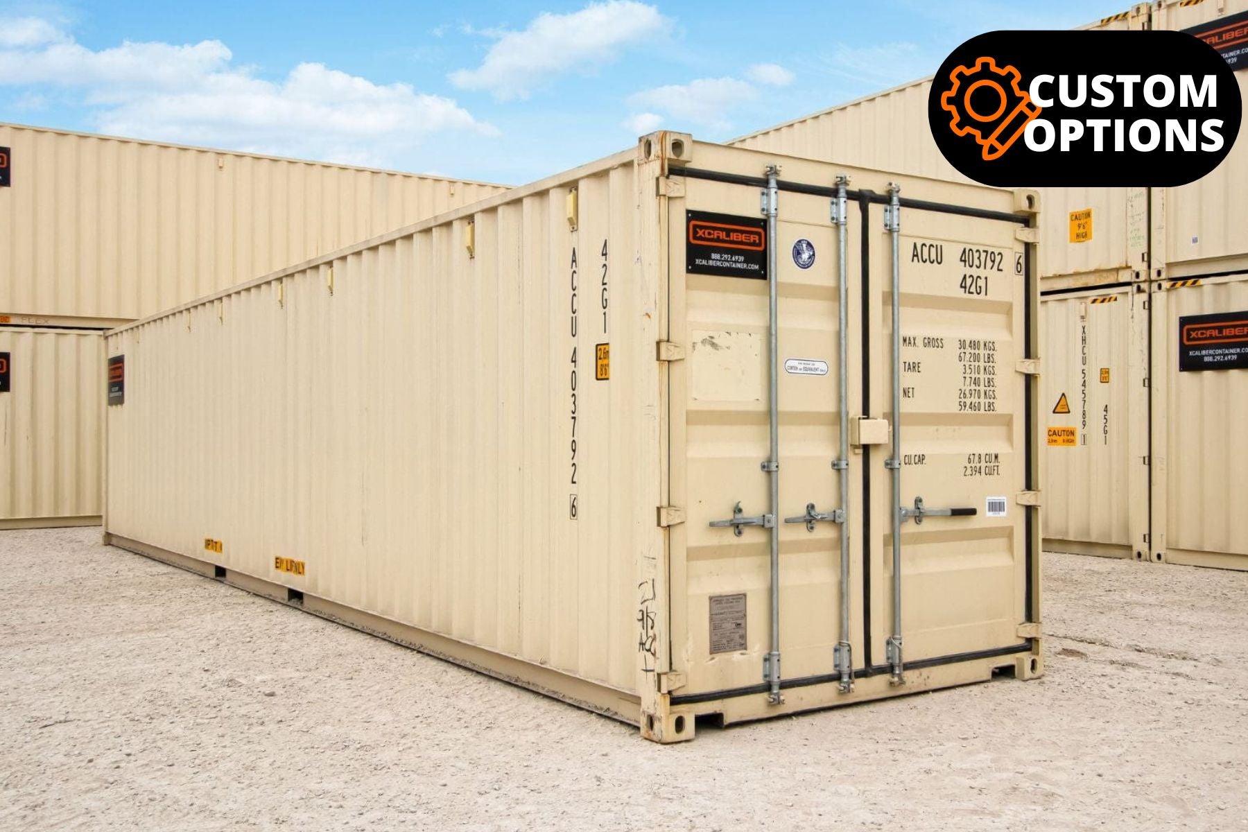 40' Standard 1-Trip Shipping Container – XCaliber Container