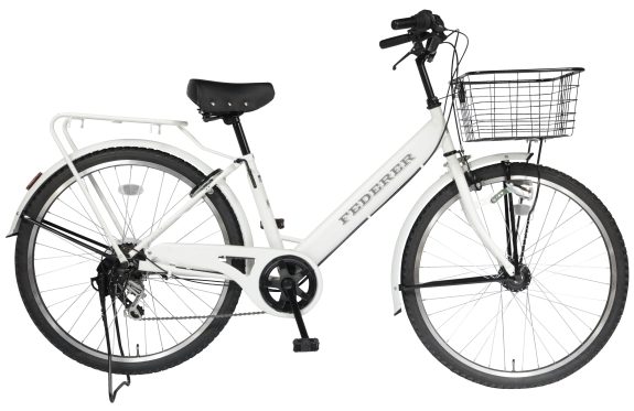 防災サイクル26型外装6段変速・LEDオートライト付V型タウンサイクル