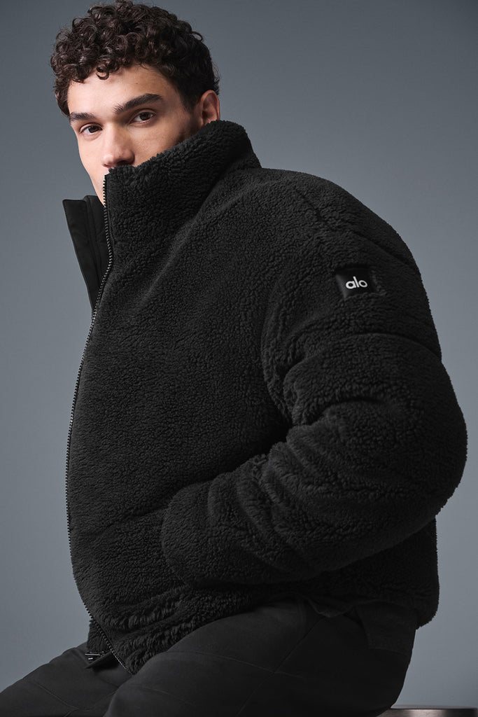 Sherpa Stage Puffer - Black | ALO