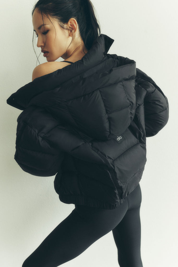Aspen Love Puffer Jacket - Black | ALO