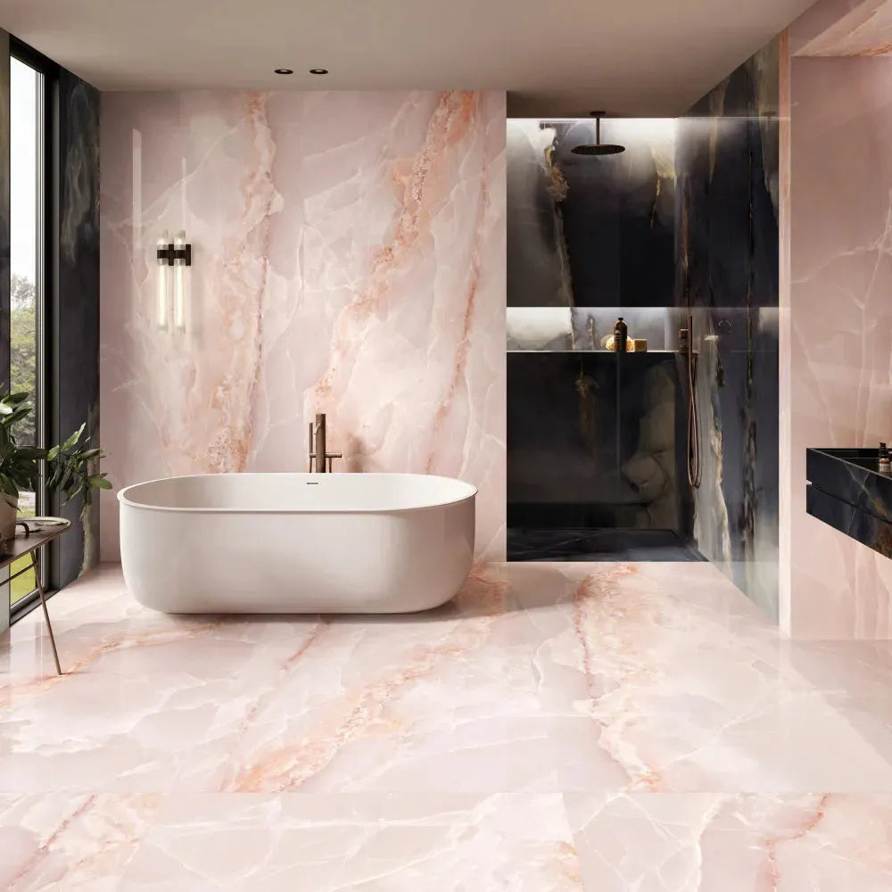 Onyx Chic Pink 24x48 Lappato Porcelain Tile – Aloft Tiles