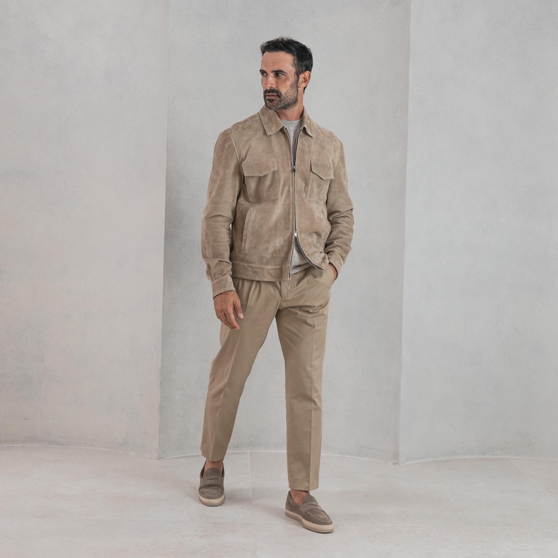 Suede Iconic Four-Pocket Jacket – Rifugio Handmade Leather Jackets