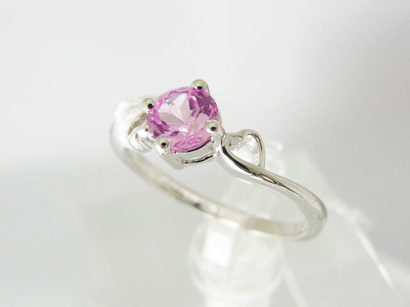 Labピンクサファイア ハートモチーフ リング【即納】 – オール