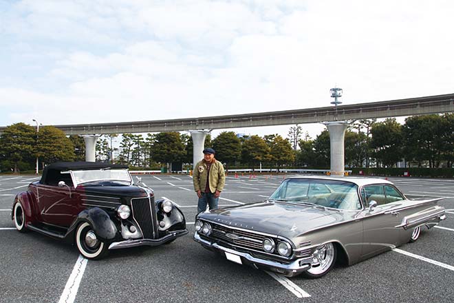 60年型インパラと36年型フォード・ロードスターの2台を所有しアメ車