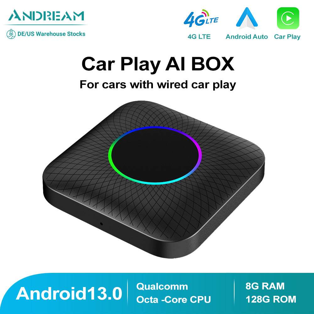 Android 13 8G+128G CarPlay AI Box 8-Core 6125 CPU Wireless CarPlay