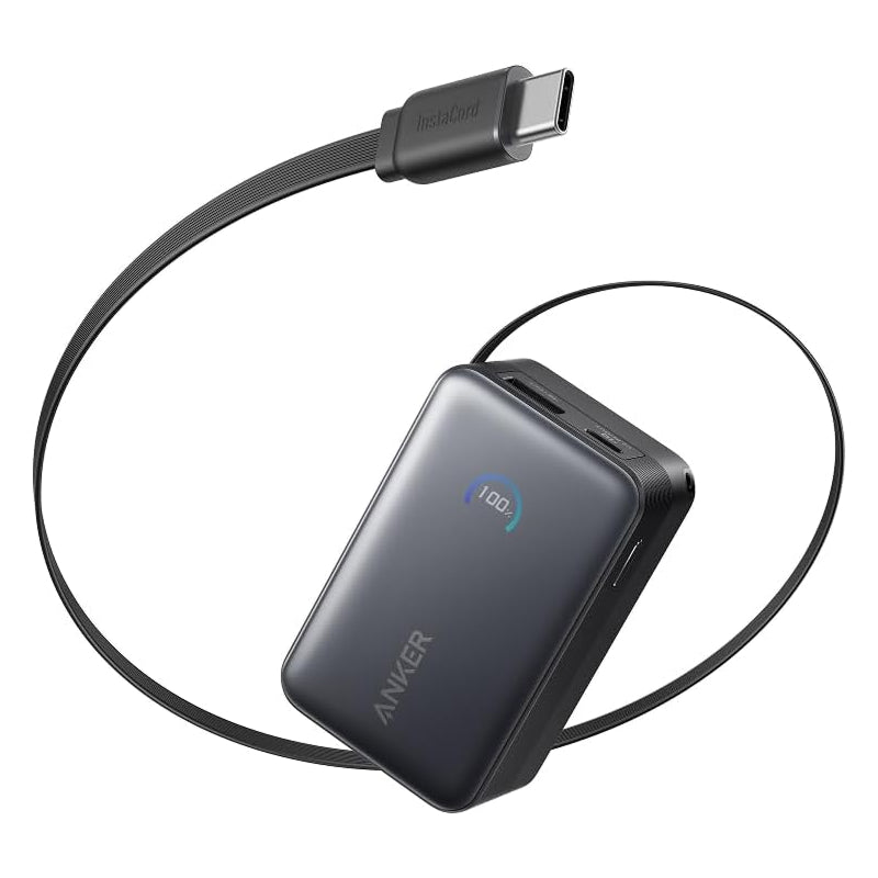 Anker Nano Power Bank (10000mAh, 45W, 巻取り式 USB-C ケーブル