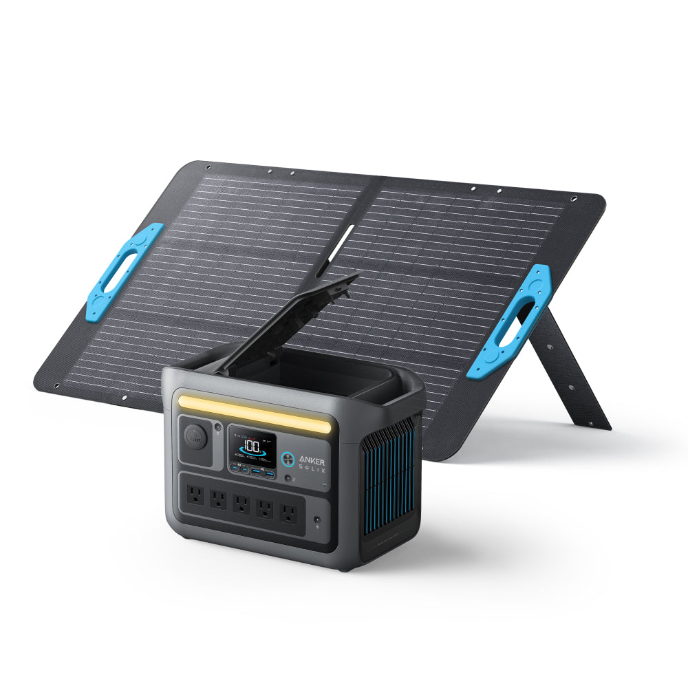 Anker Solix C800 Portable Power Station with Anker Solix PS100