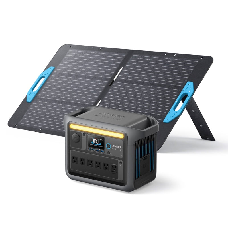 Anker Solix C1000 Portable Power Station with Anker Solix PS100