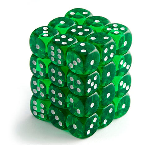Translucent Green 36d6 Dice Set - Awesome Dice