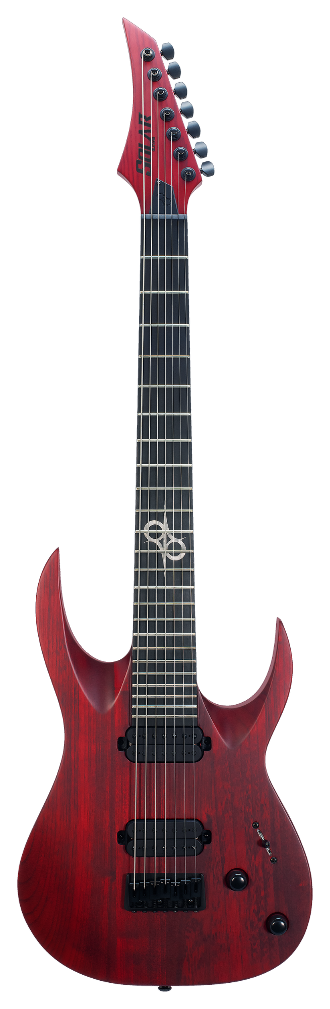 Solar A2.7TBR SK 7-String Electric Guitar - Trans Blood Red Matte