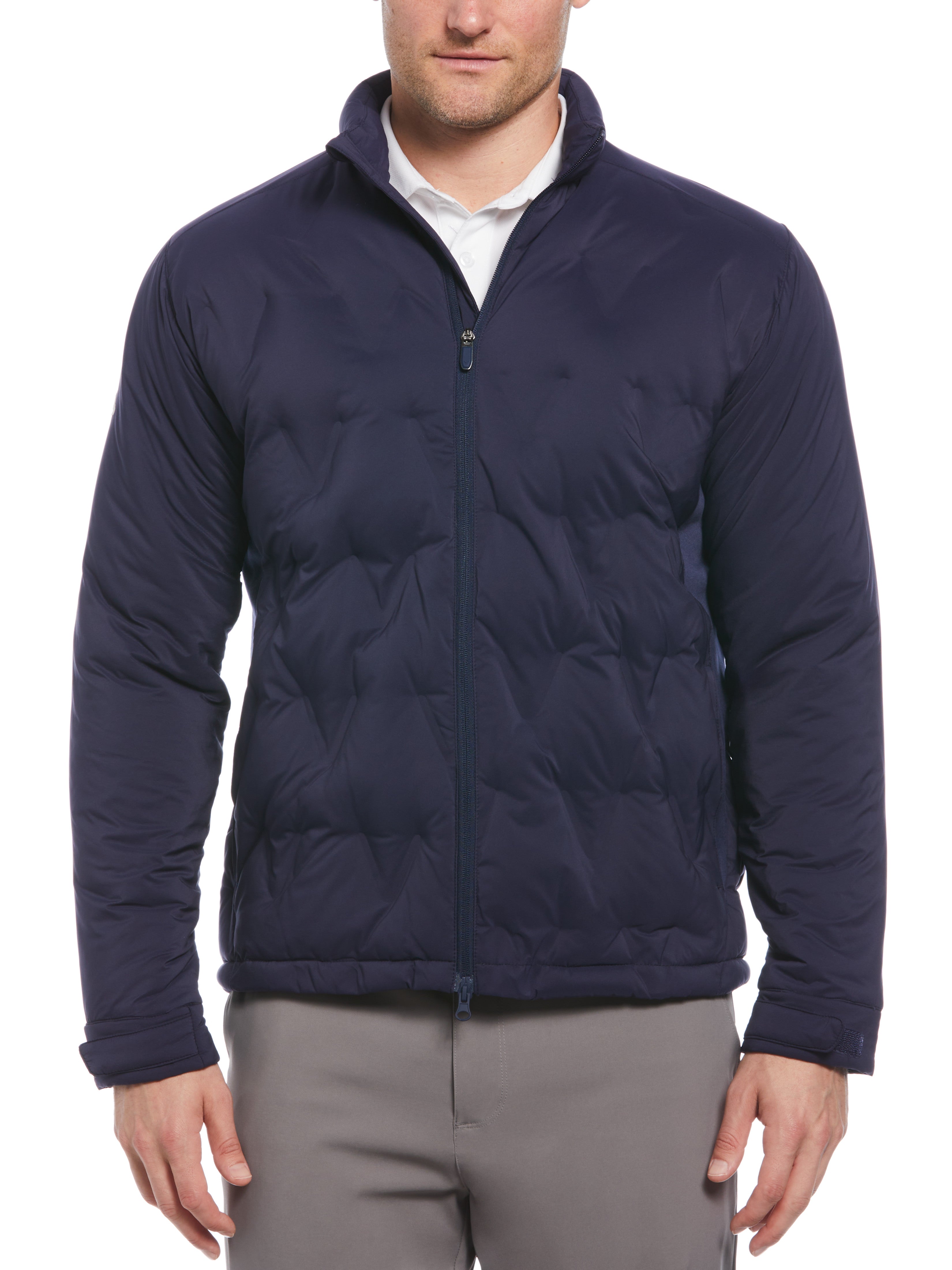 Mens Welded Chevron Print Full Zip Puffer Golf Jacket – Callaway