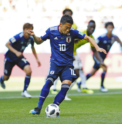 香川、日本のW杯史上最速弾 開始6分PK決めた:W杯:ピックアップ