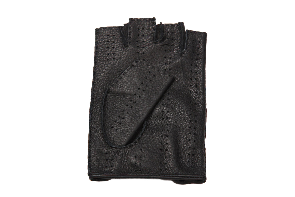 メローラ メンズ手袋◇ディアスキンドライビンググローブ◇ブラック