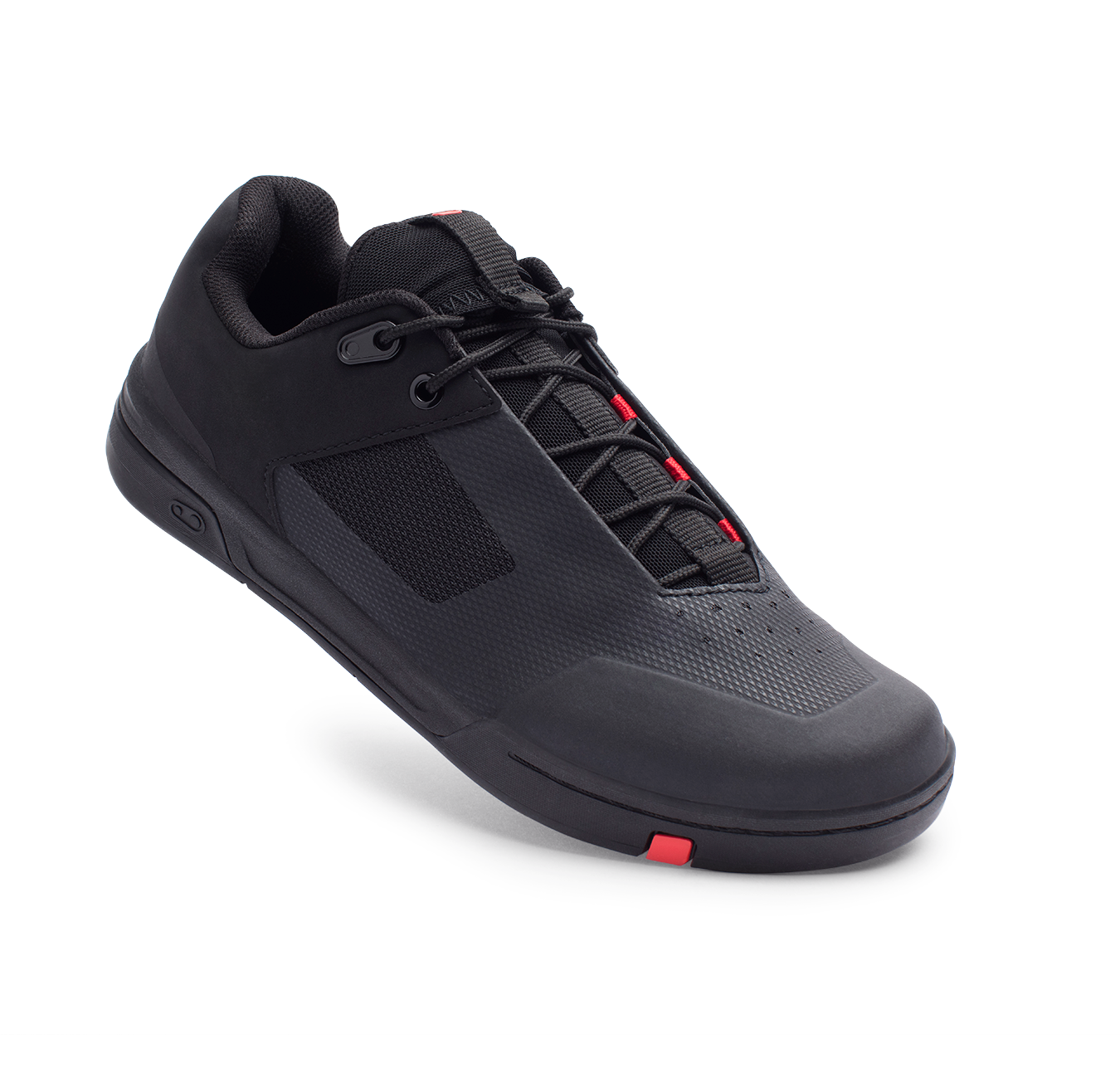 Stamp Lace Flat Shoes - Black/Red | Crankbrothers