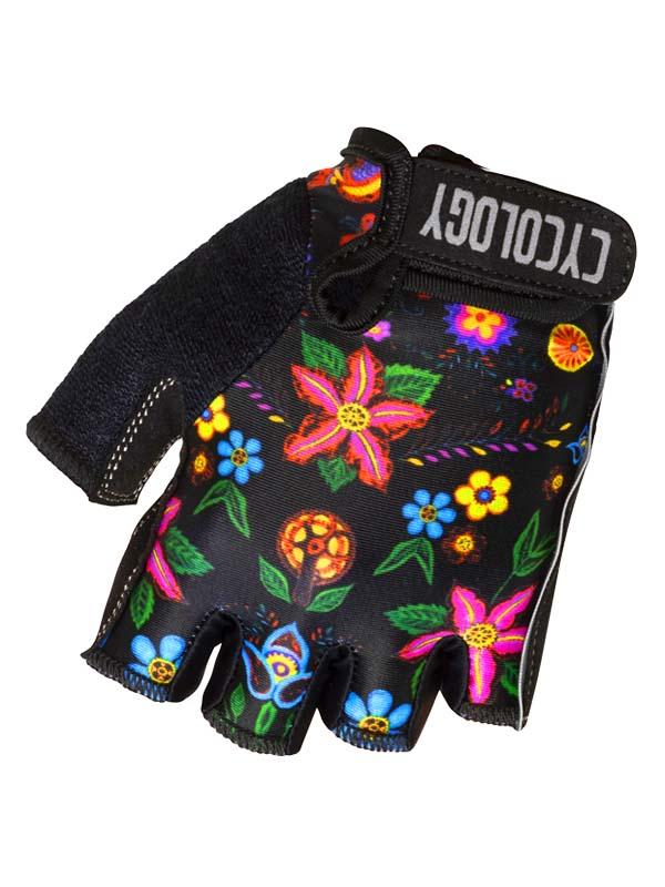 Frida Black Floral Cycling Gloves | サイクリンググローブ CYCOLOGY