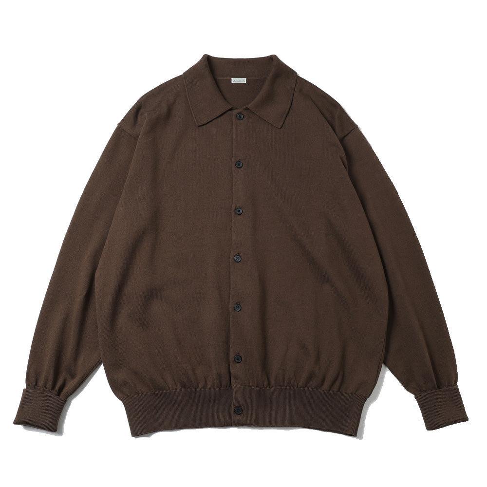 A.PRESSE (ア プレッセ) Cotton Knit Polo Collar Cardigan 26SAP-03