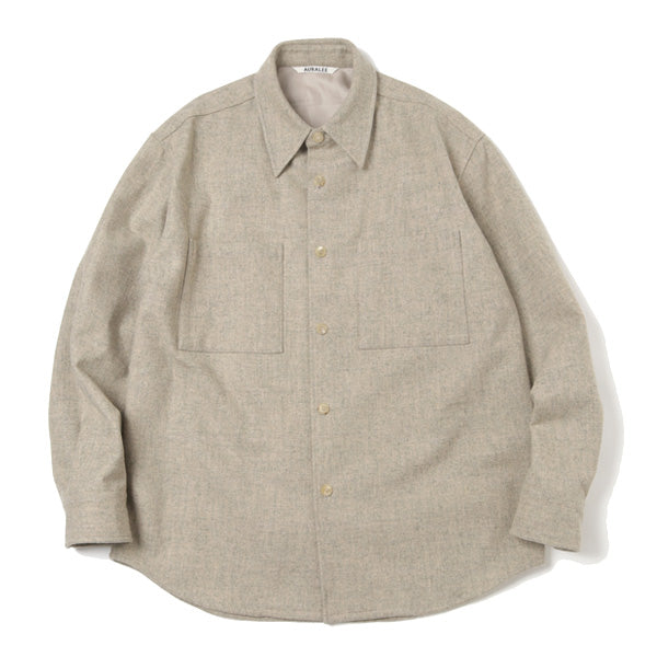 SUPER MILLED SHETLAND WOOL SHIRTS (A21AS01LH) | AURALEE / シャツ