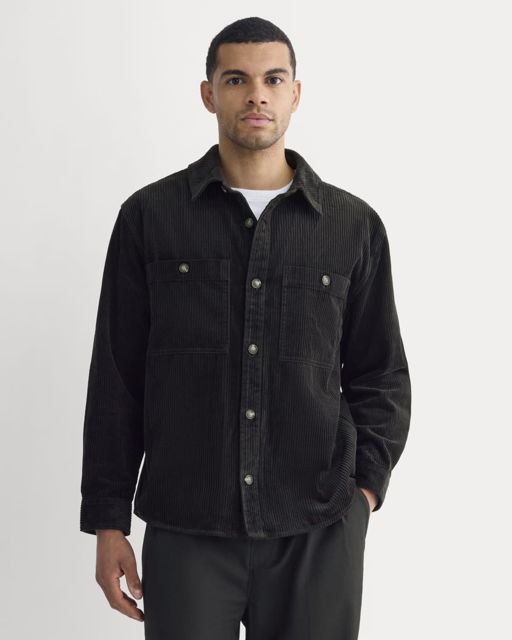 Wide Wale Corduroy Shirt | Black – Everlane