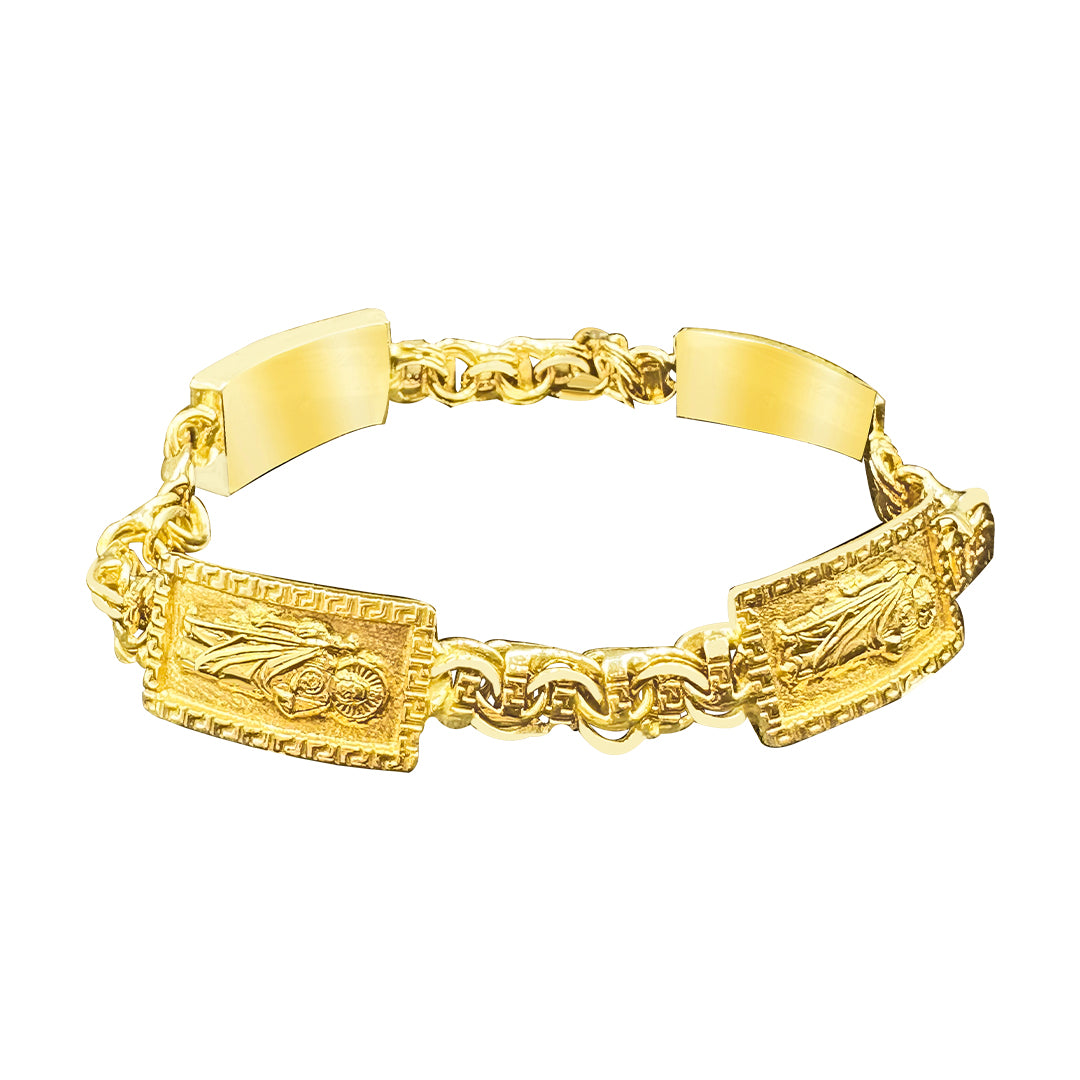 10K yellow gold chino link ID kids bracelet – Exotic Diamonds