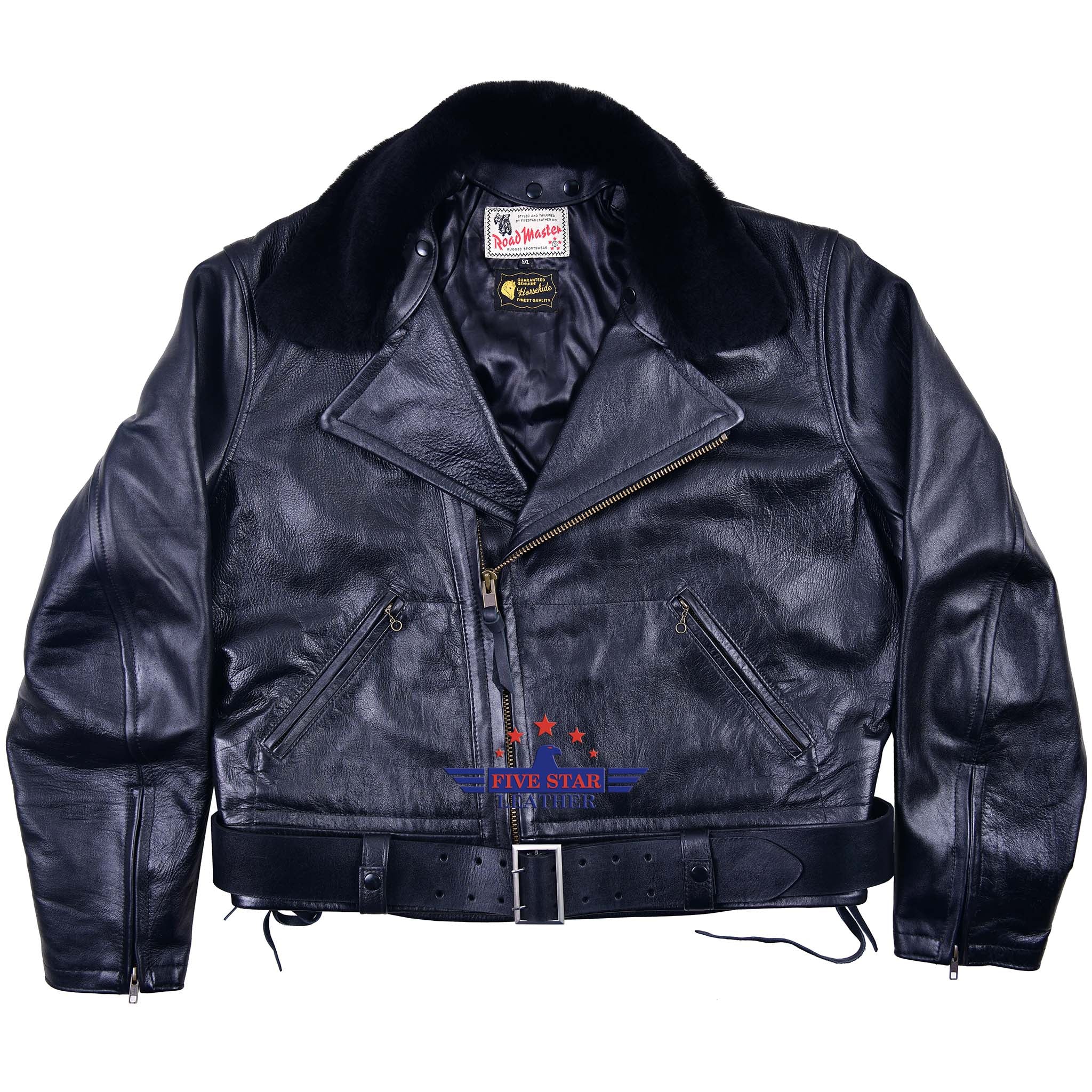 FiveStar Leather Reproduced Men Vintage LAPD Jacket Horsehide