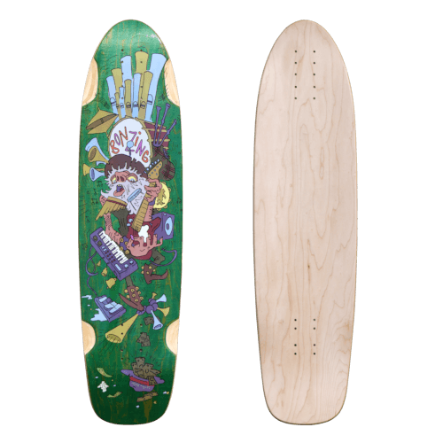 ボンジングスケートボード ワンマンバンド フリーライドデッキ