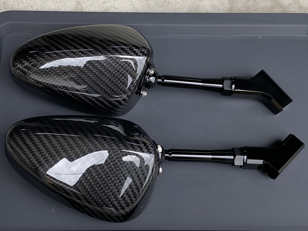 マジェスティS SIMOTA（シモタ）カーボンファイバーミラー オーバル JR