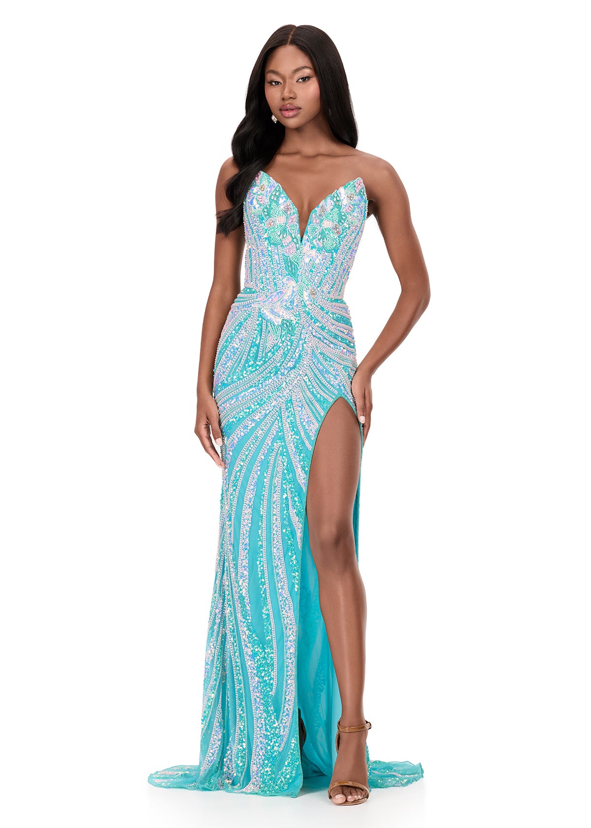 Ashley Lauren Style 12152 Long Prom Dress Pageant Formal Evening