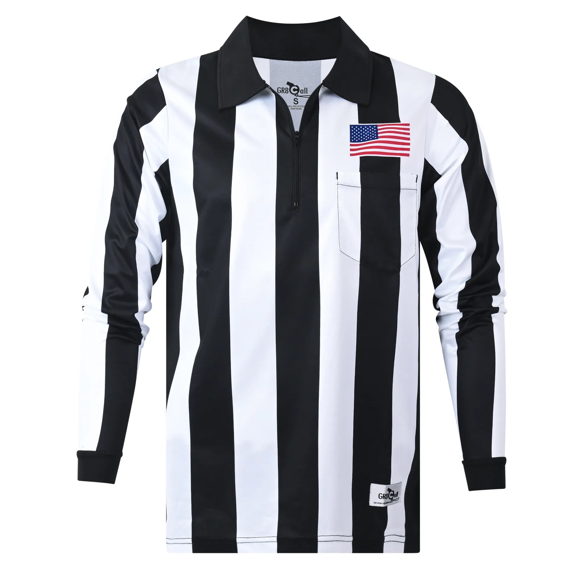 2.25” Ultra-Tech Long Sleeve Football Referee Shirt with American