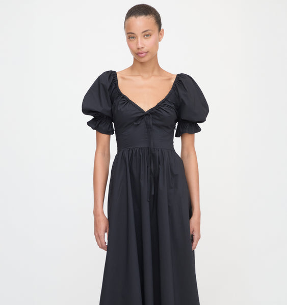 The Ophelia Dress - Black Cotton Voile – Hill House Home