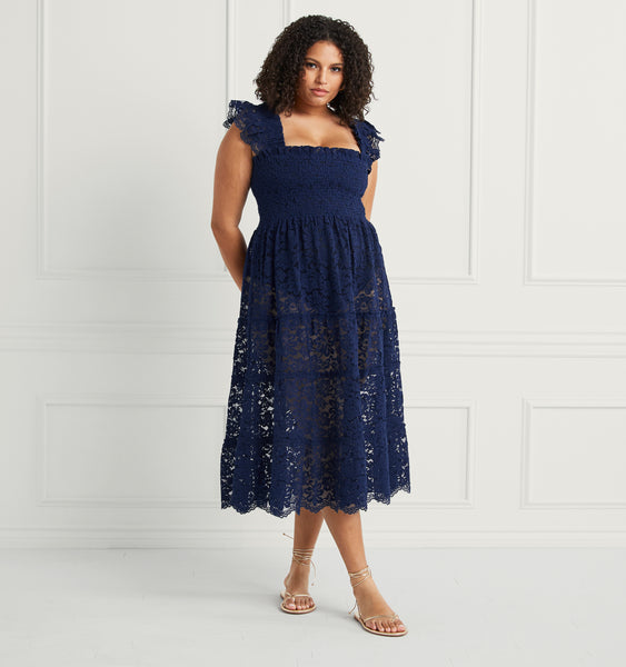 The Lace Ellie Nap Dress - Navy Lace – Hill House Home