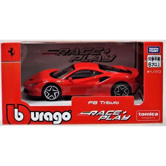 トミカ/ブラーゴ】1/43 フェラーリ F8 トリブート レッド ダイキャスト