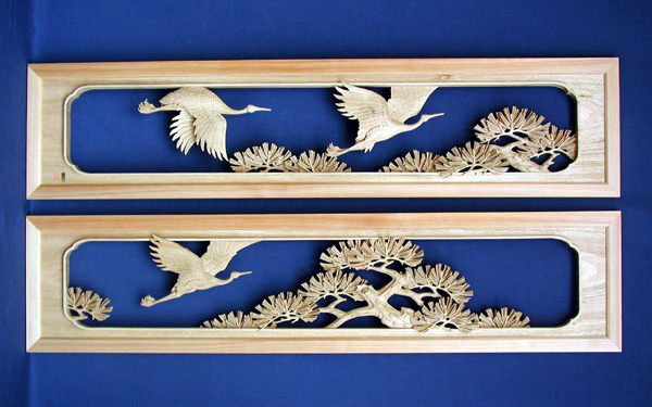 ほくほく通販 / 【欄間】松に鶴