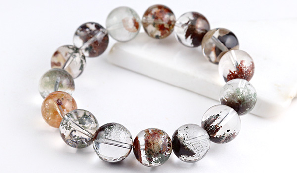 特別価格】【一点もの】大玉ブレス（ミックスガーデンクォーツ）13