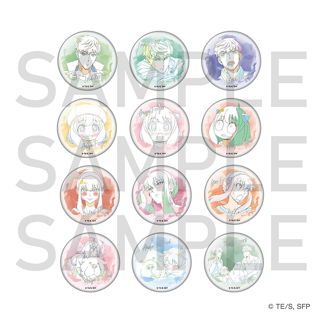 SPY×FAMILY 水彩風ランダム缶バッジ（全12種）BOX – IG Port ONLINE STORE