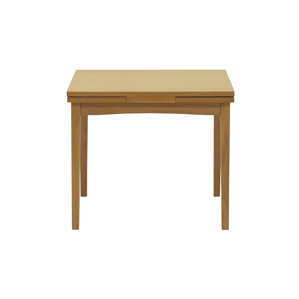 伸長式ダイニングテーブル「フラン」幅85-115-145cm オーク材ホワイト