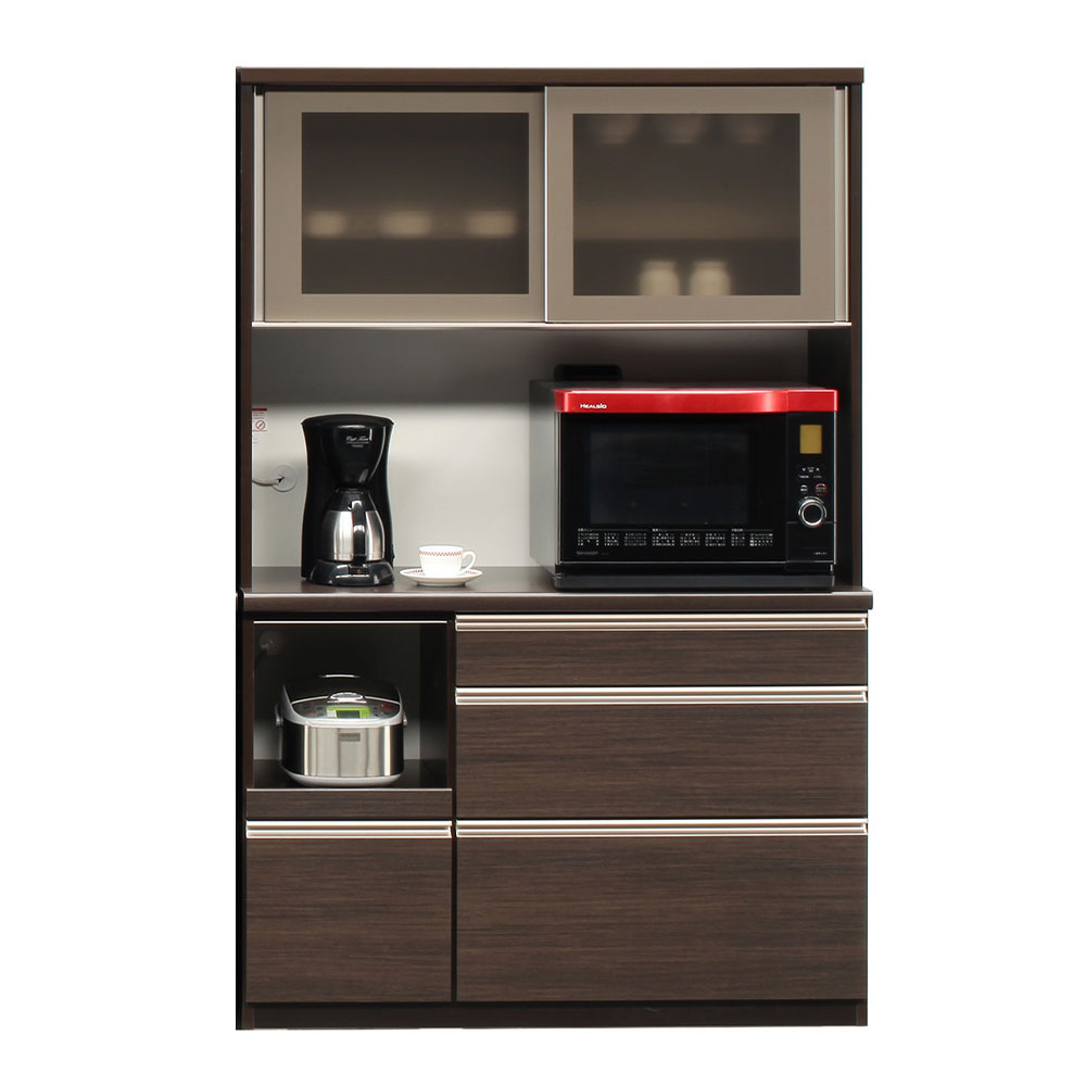 オープンボード「メッカ2 120」 幅117cm 奥行48.5cm 高さ178cm ダーク